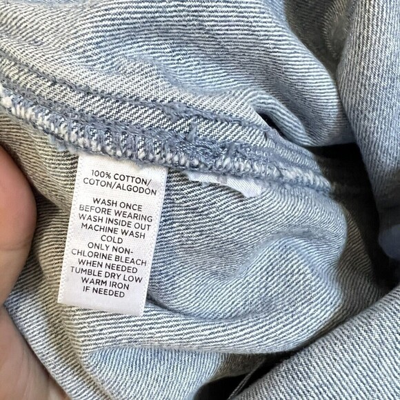 Ann‎ Taylor LOFT Denim Wrap Jeans Skirt Rae Hem Women’s Size 24/00 - Picture 8 of 11